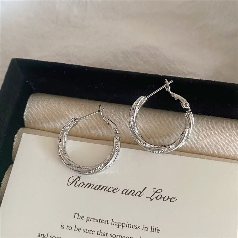C-shaped Earrings Women's Versatile Hoop Earrings