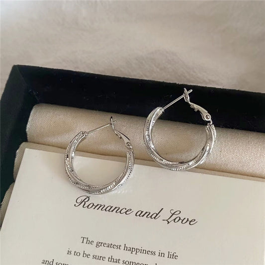 C-shaped Earrings Women's Versatile Hoop Earrings