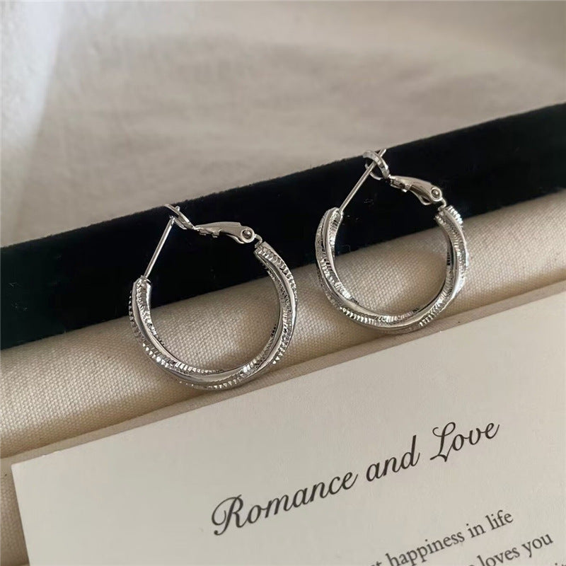 C-shaped Earrings Women's Versatile Hoop Earrings