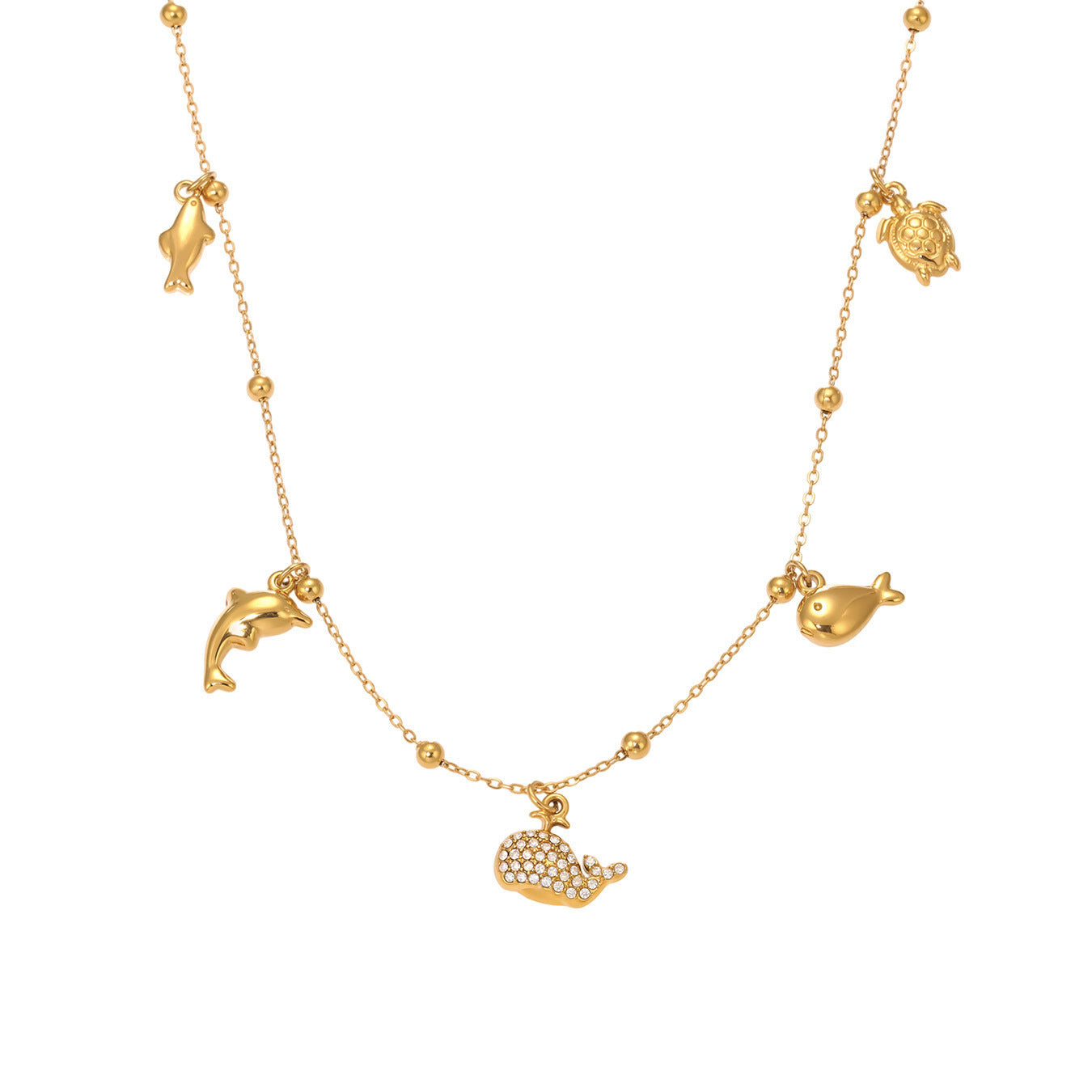 Ferris Wheel Stainless Steel DIY Zircon Necklace Fashionable All-Match Personalized